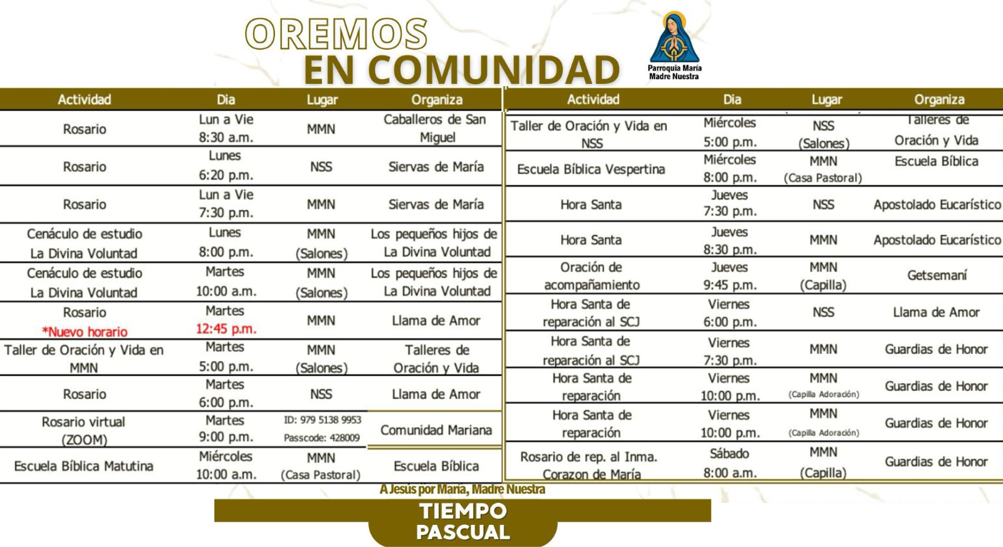Avisos parroquiales